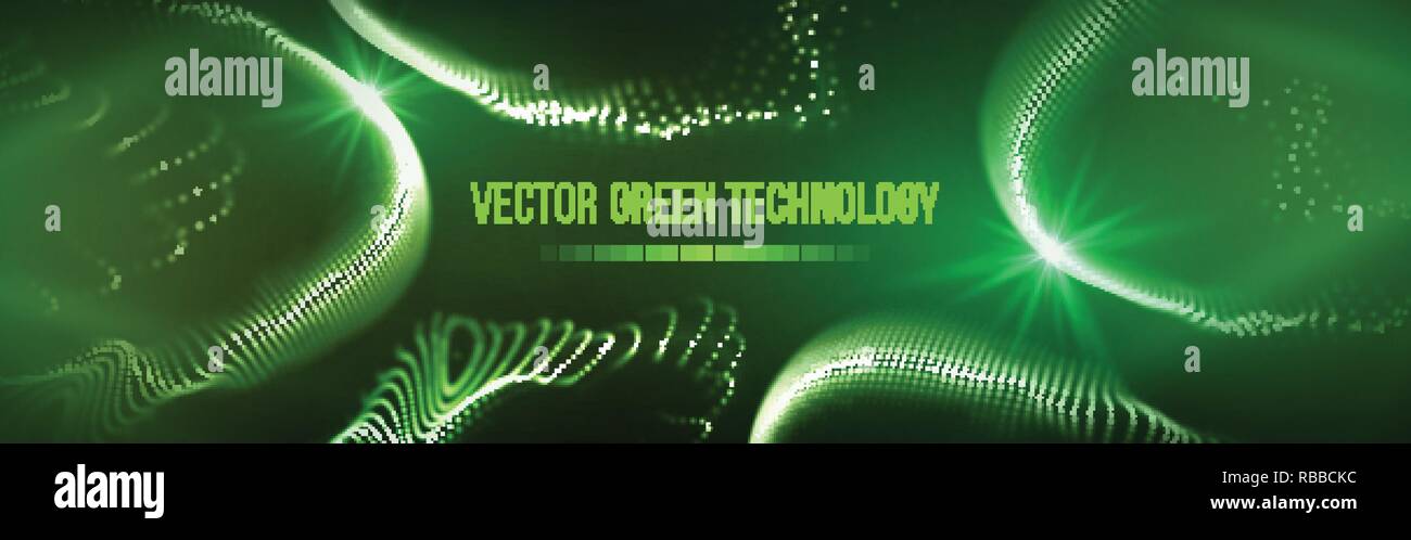 Arrière-plan de la technologie verte. Vector illustration futuriste. Big data. EPS 10 Illustration de Vecteur