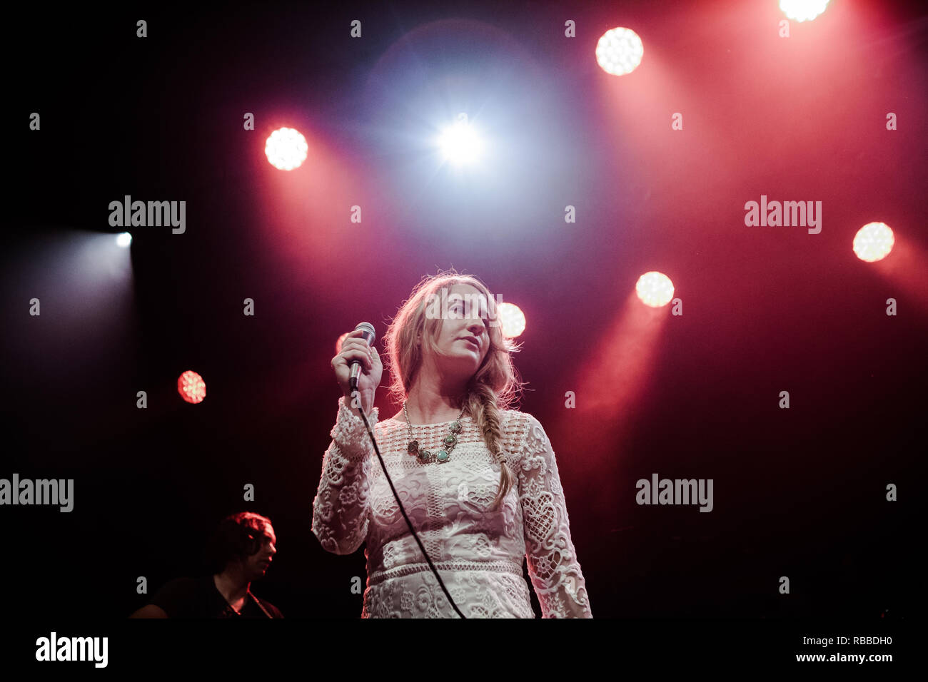 Le chanteur, auteur-compositeur et musicien country Margo : effectue un concert live au Danish folk, blues et country music festival 2016 Festival Tønder. Le Danemark, 25/08 2016. À l'exception du Danemark. Banque D'Images