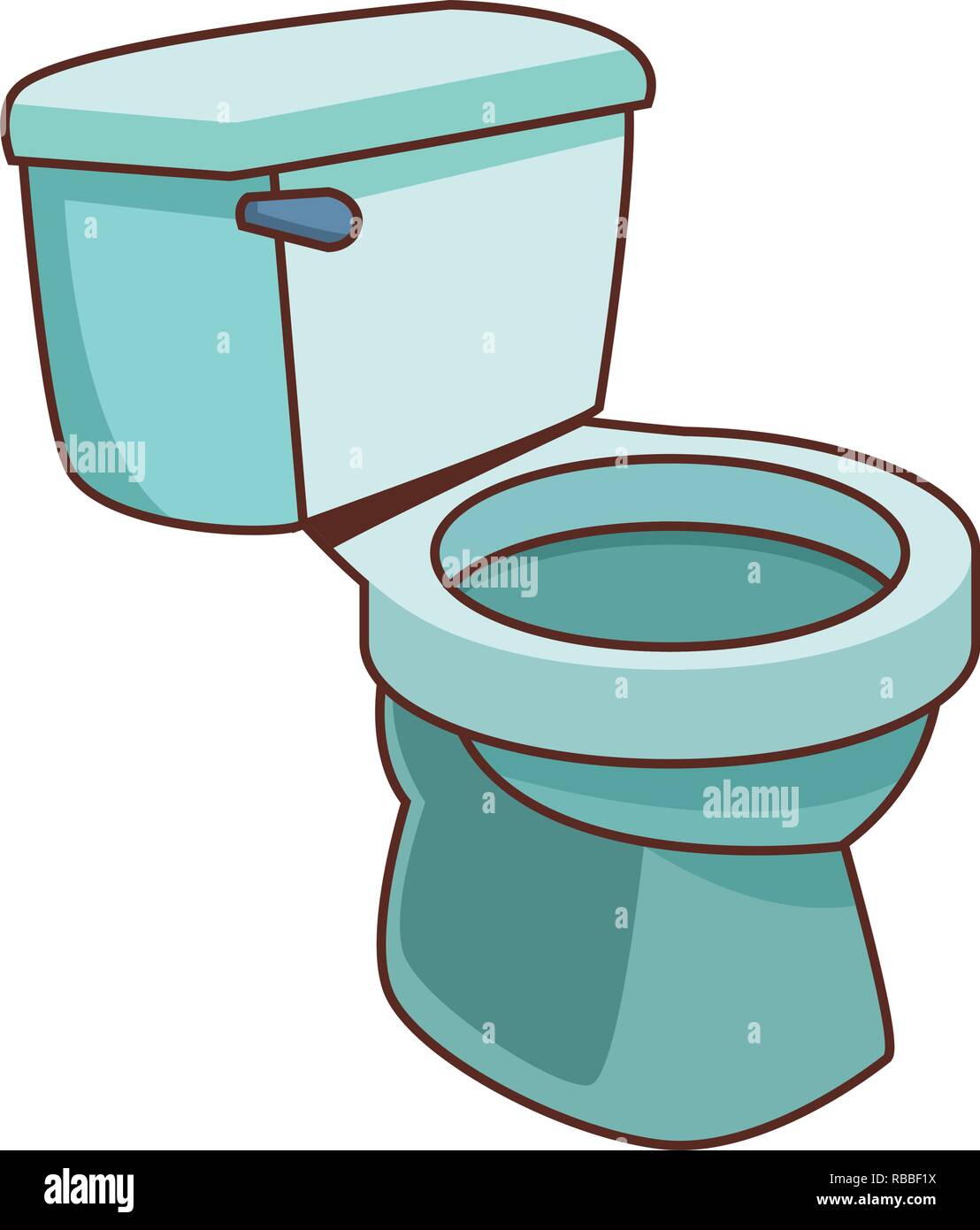 Salle de bains toilettes cartoon Illustration de Vecteur