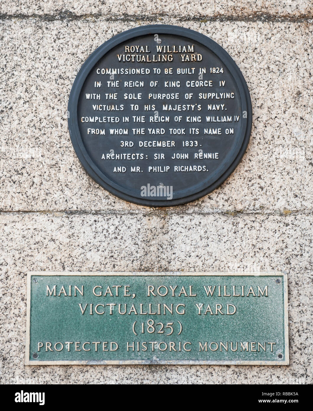 William Royal de cour avitaillement commandé à être construite en 1824 sous le règne du roi George IV Banque D'Images