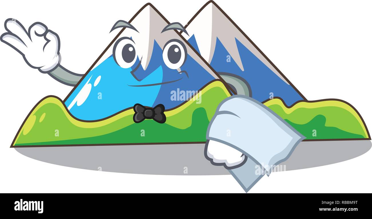 Offre des paysages de montagne isolée de la mascotte Illustration de Vecteur Offre des paysages de montagne isolée de la mascotte Illustration de Vecteur