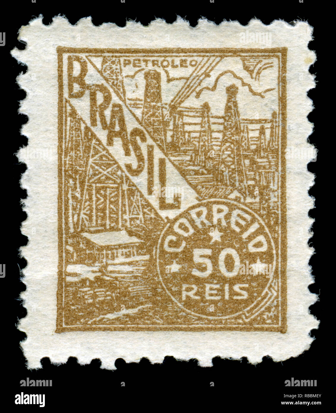 Affranchissement stramp du Brésil dans la série, vous y trouverez Milreis publié en 1941 Banque D'Images