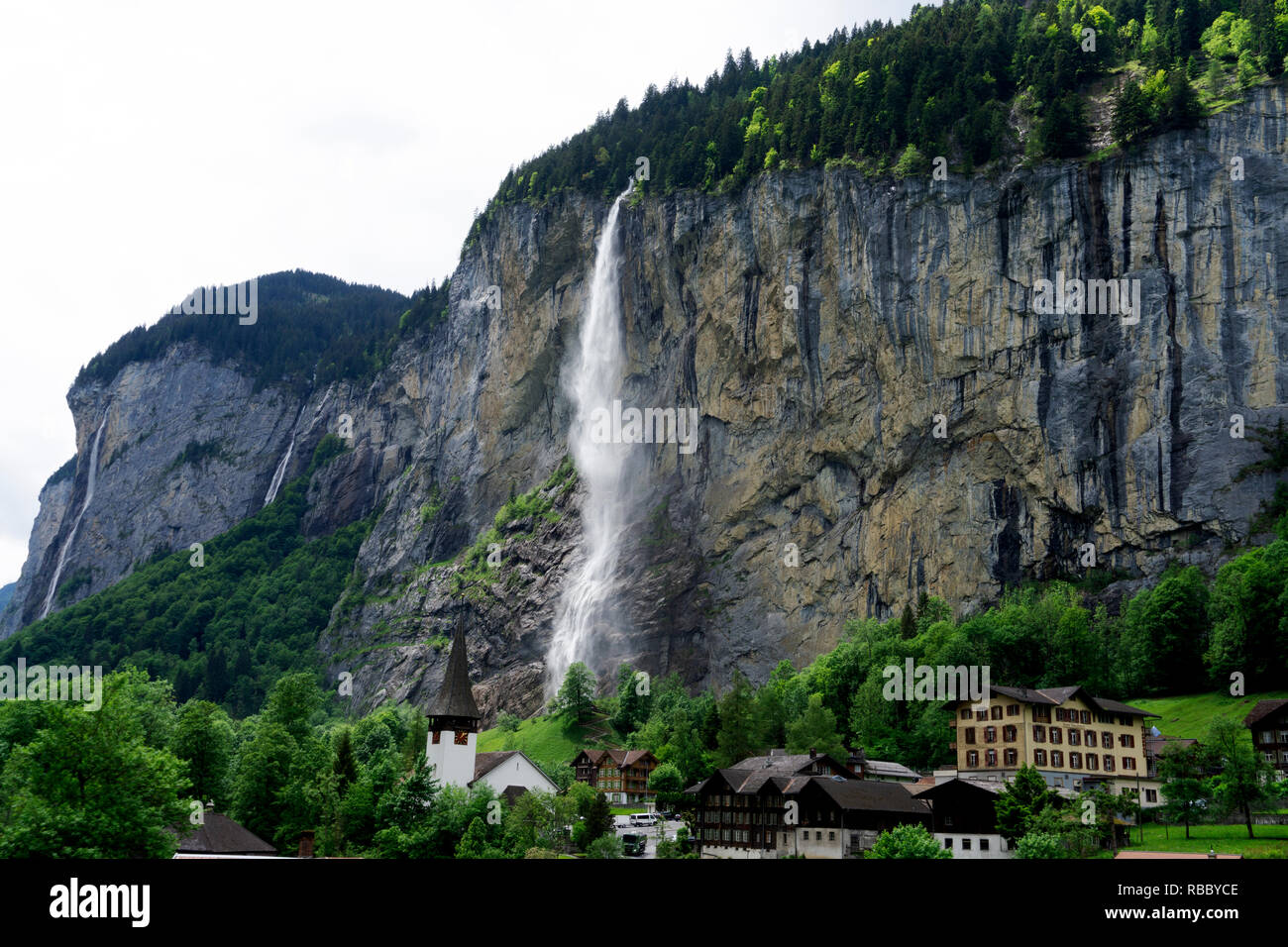 Staubbach Falls Scenic Banque D'Images