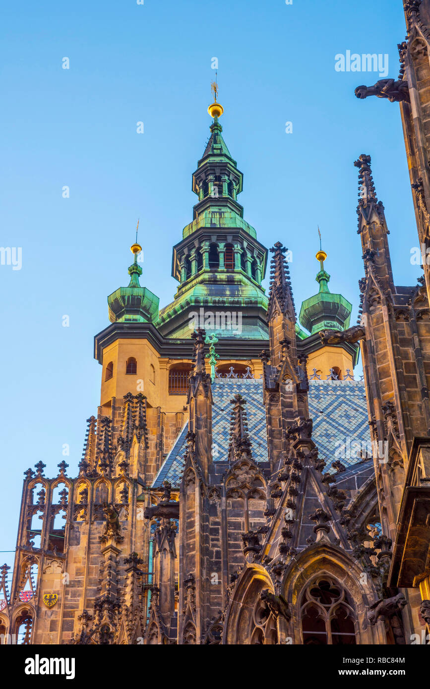 République tchèque, Prague, Mala Strana, le château de Prague, la cathédrale Saint-Guy Banque D'Images