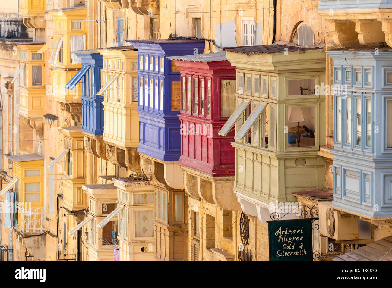 Malte, Malte, La Valette, Rue de la République Banque D'Images