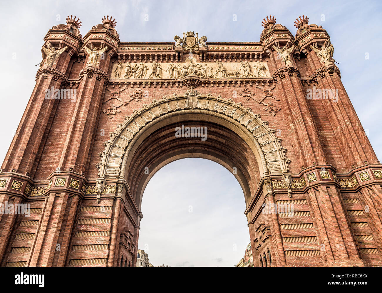 Arc de Triomphe de Barcelone Espagne Europe. Banque D'Images