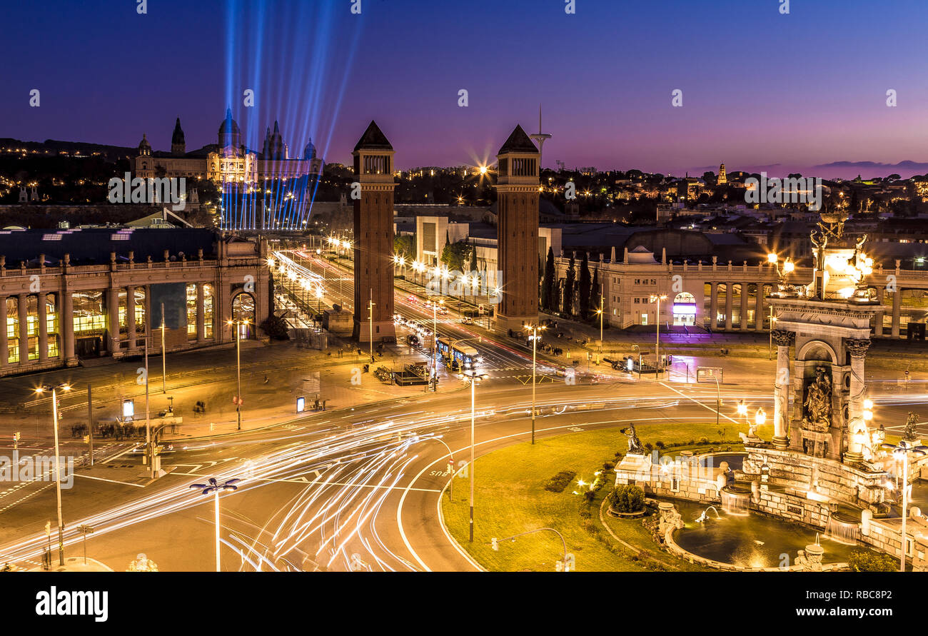 Plaza de Espana Barcelone Espagne Europe. Banque D'Images