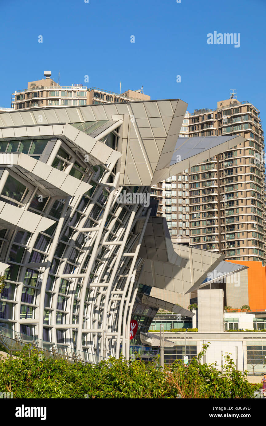 La grande vitesse ferroviaire West Kowloon Station, Kowloon, Hong Kong Banque D'Images