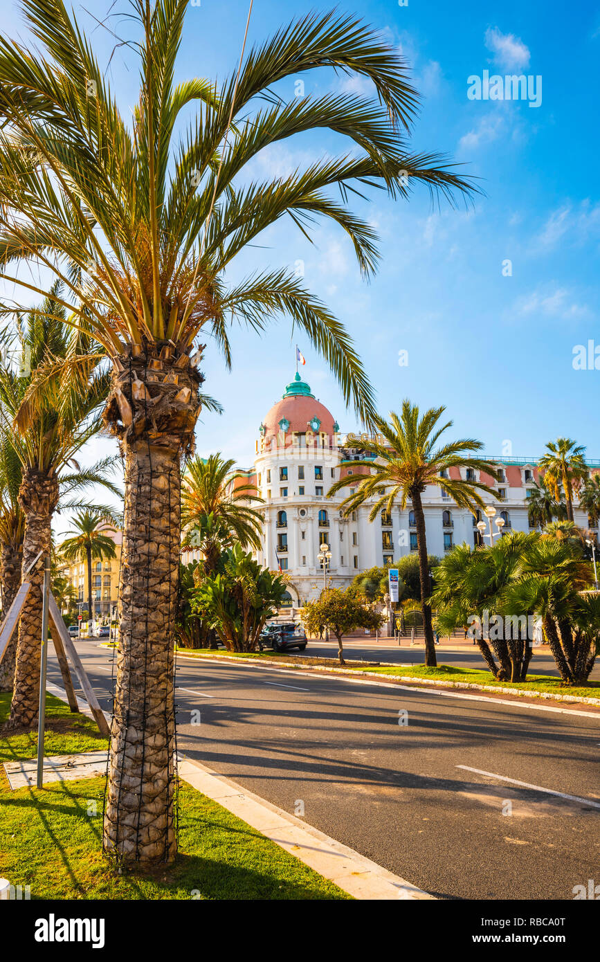 France, Provence-Alpes-Côte d'Azur, d'Azur, Alpes-Maritimes, Nice. Hôtel Negresco. Banque D'Images