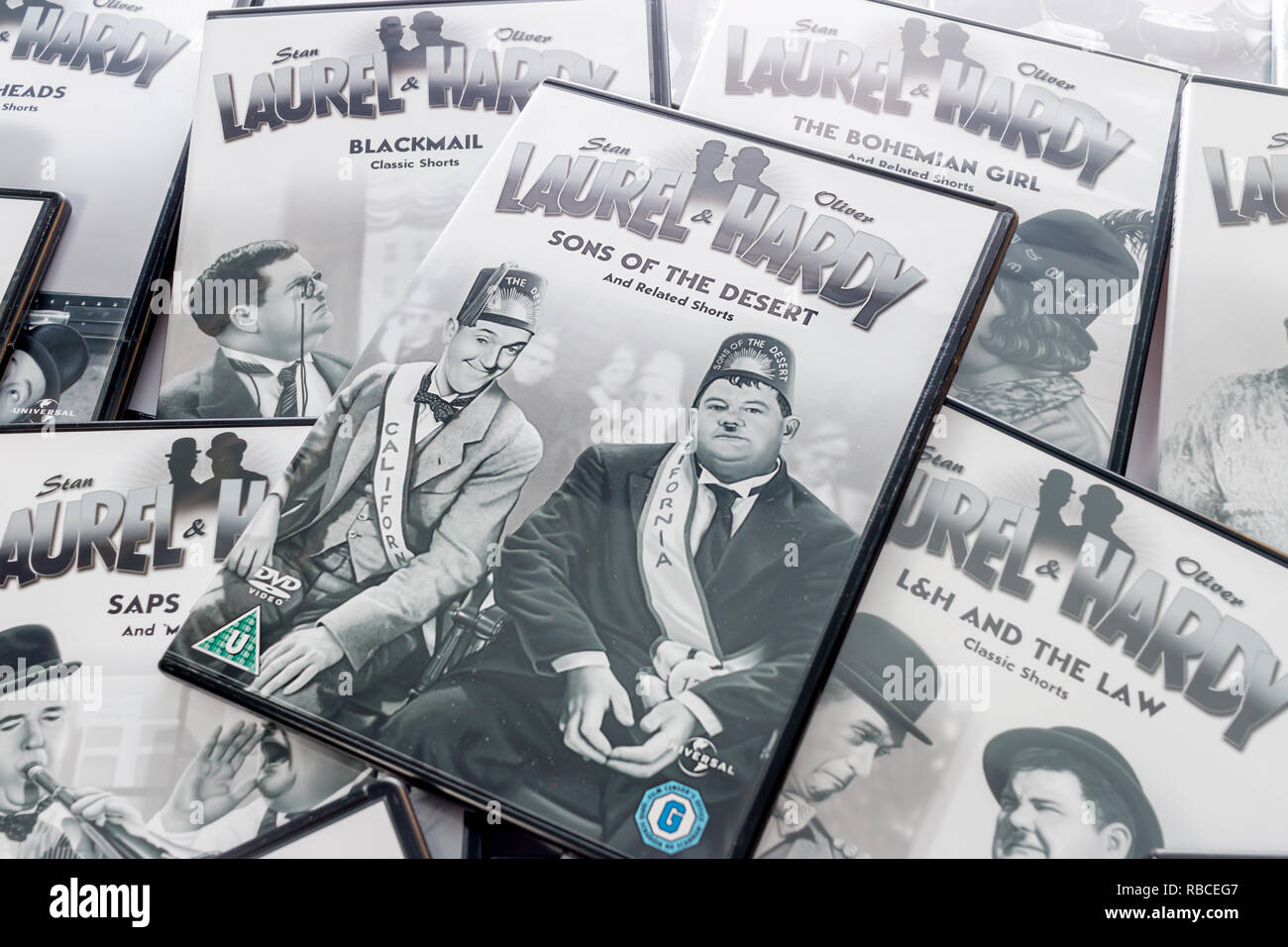La couverture du DVD de fils du désert - un classique film Laurel et Hardy Banque D'Images