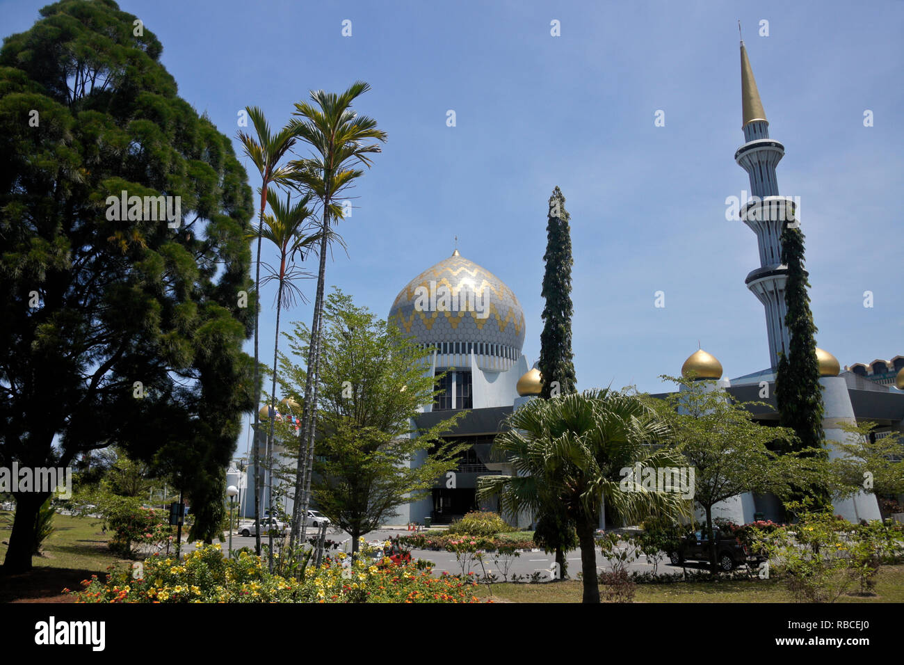 Mosquée de l'État, Kota Kinabalu, Sabah (Bornéo), Malaisie Banque D'Images