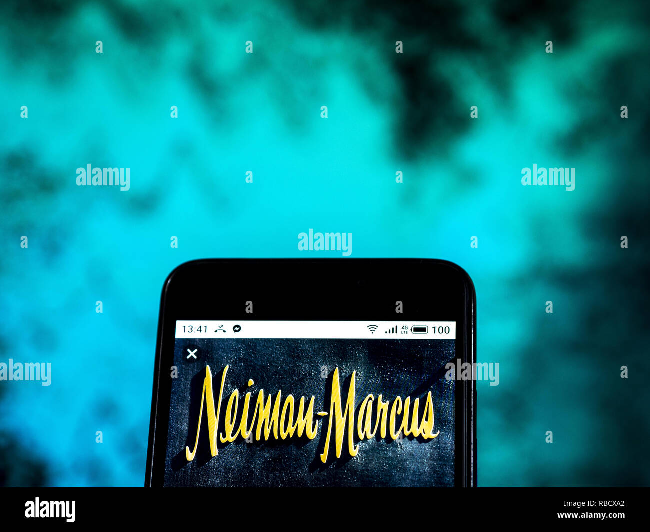 8 janvier 2019 - Kiev, Ukraine - Neiman Marcus Department Store logo de l'entreprise vu affichée sur un téléphone intelligent. (Crédit Image : © Igor Golovniov/SOPA des images à l'aide de Zuma sur le fil) Banque D'Images