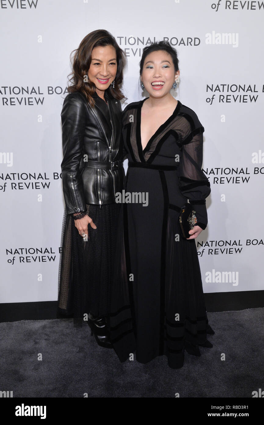 New York, USA. 8 janvier 2019. Michelle Yeoh et assister à l'Awkwafina 2019 National Board of Review Gala au Cipriani 42nd Street, 08 janvier 2019 à New York. Crédit : Erik Pendzich/Alamy Live News Banque D'Images