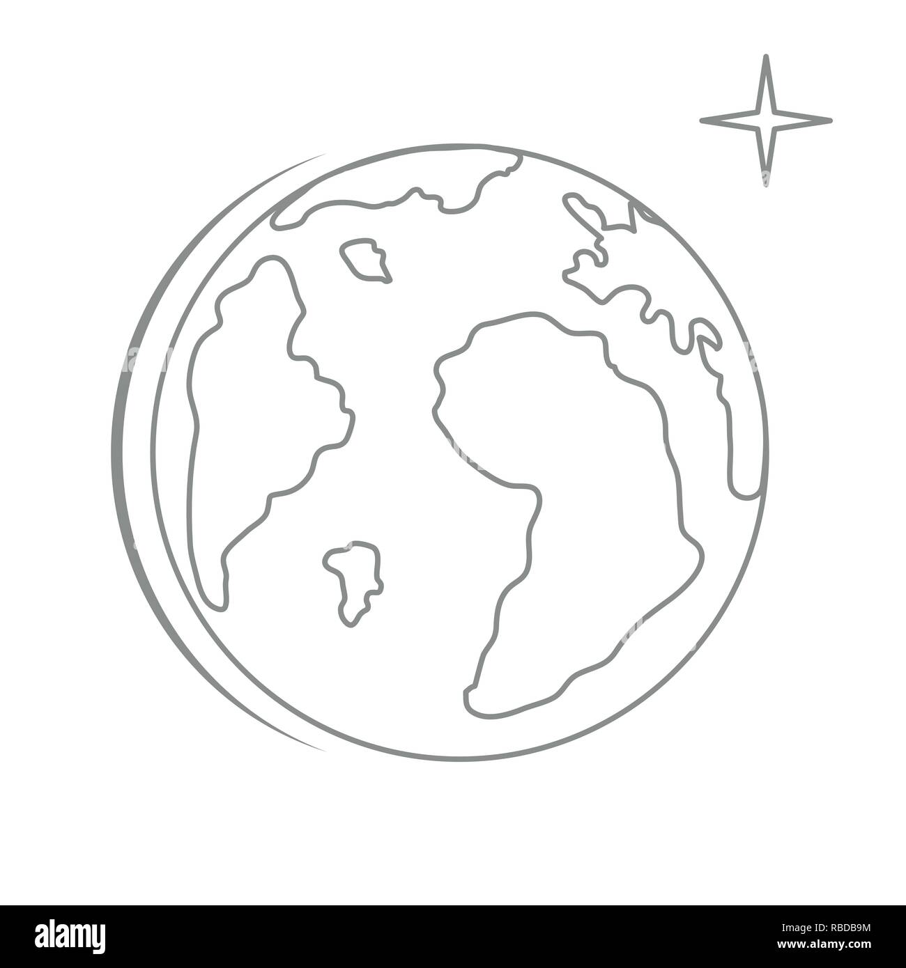 La Planete Terre Illustration Vectorielle Icone Vecteur Mondial Le Jour De La Terre Pour L Astronomie De Conception De Sites Web Applications Imprimer Image Vectorielle Stock Alamy