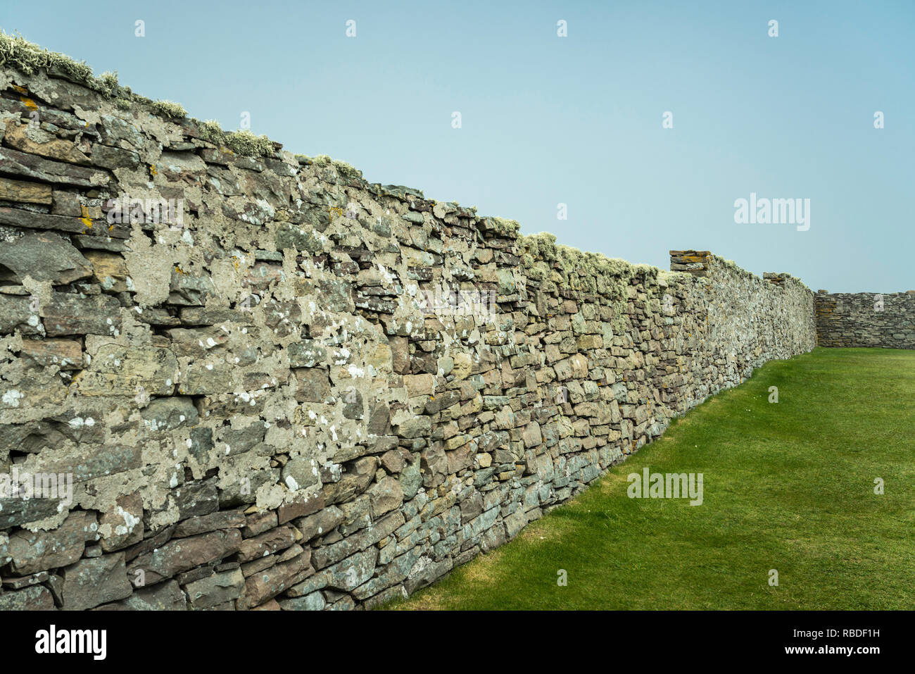 Jarlshof et préhistoriques colonisation scandinave site archéologique au Shetland, Écosse, Royaume-Uni, Europe. Banque D'Images