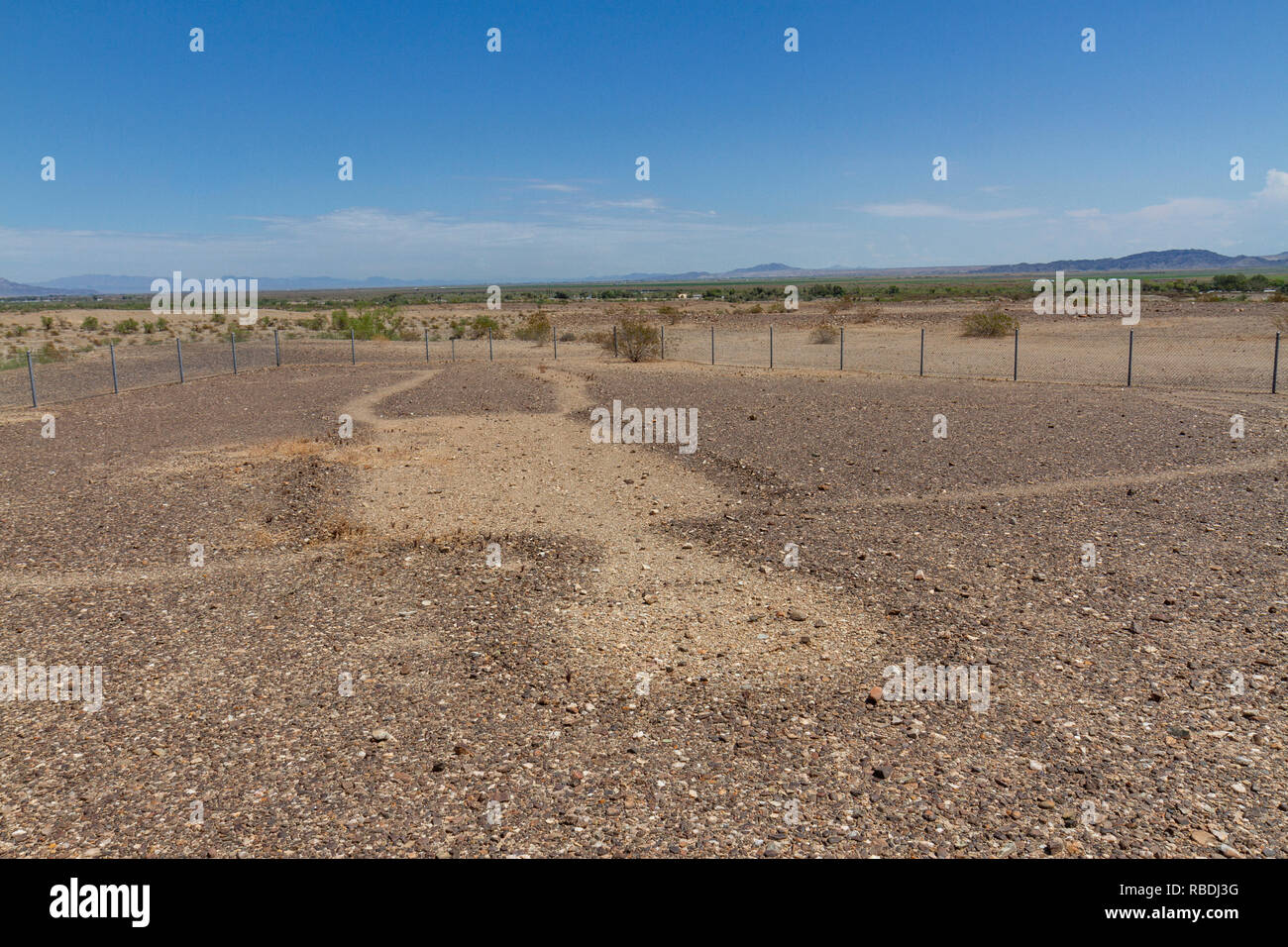 Une figure humaine, une partie de la Blythe intailles, près de Blythe, CA, USA. Banque D'Images