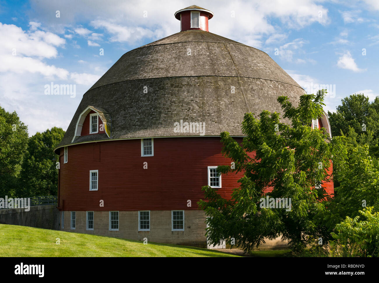 Ryan's Grange ronde en Johnson Sauk State Park. Annawan, Illinois, États-Unis Banque D'Images