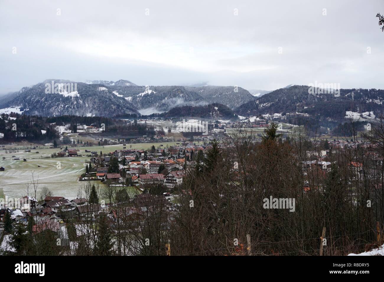 Allgäu Oberstdorf, du froid et de la neige en hiver Banque D'Images