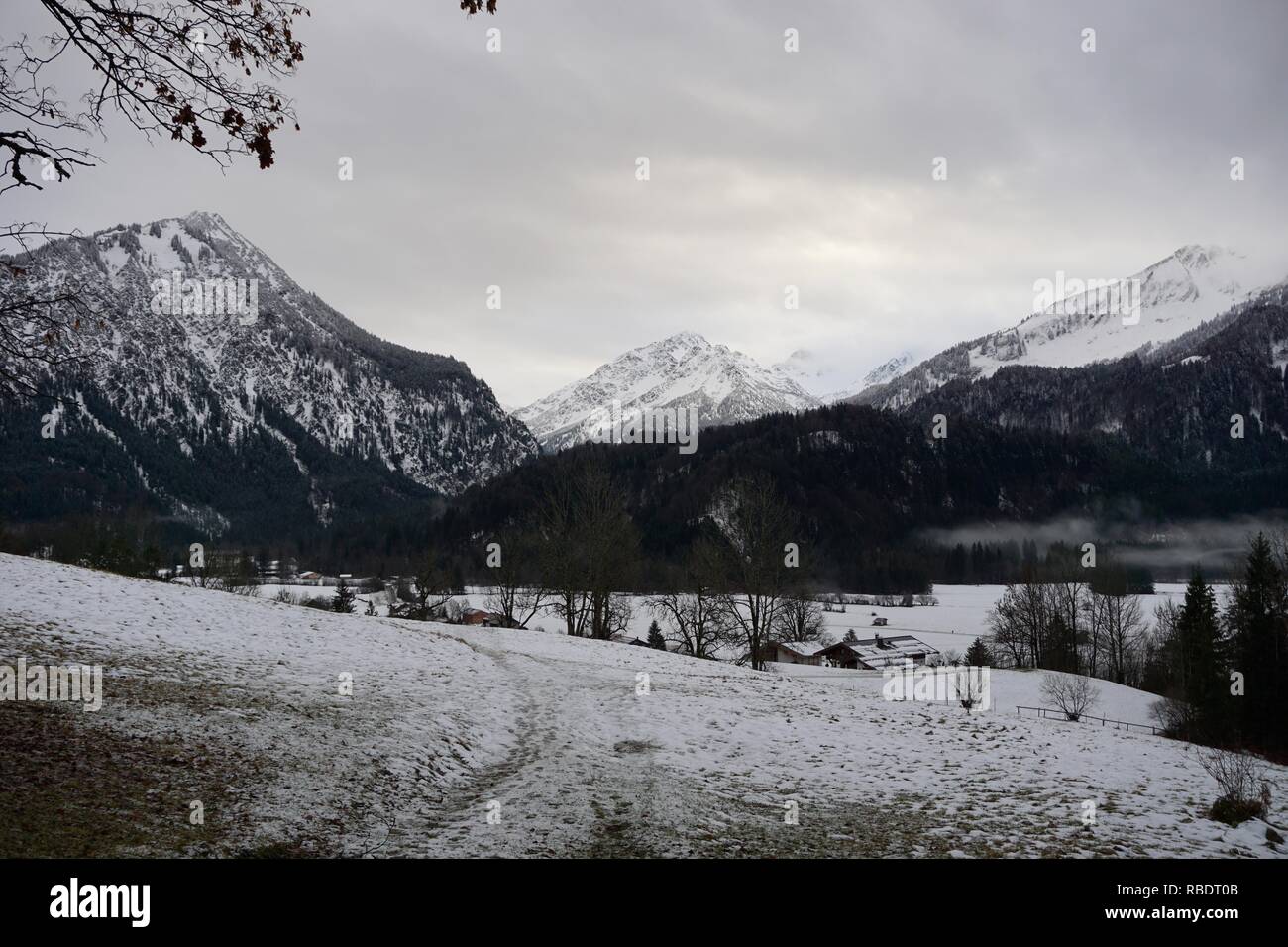 Allgäu Oberstdorf, du froid et de la neige en hiver Banque D'Images