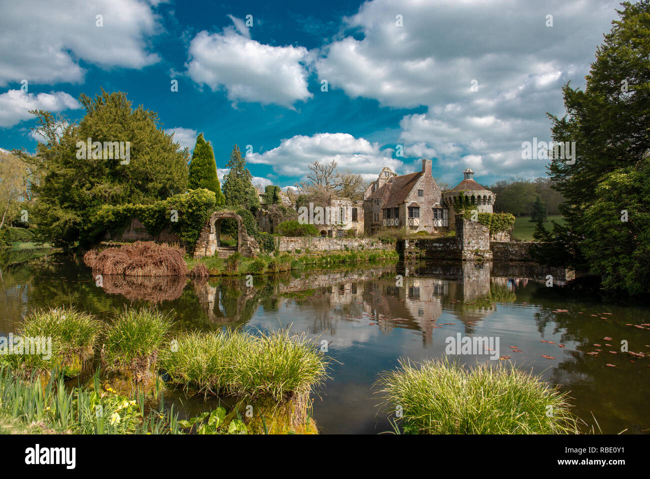 Vieux Château de Scotney Banque D'Images