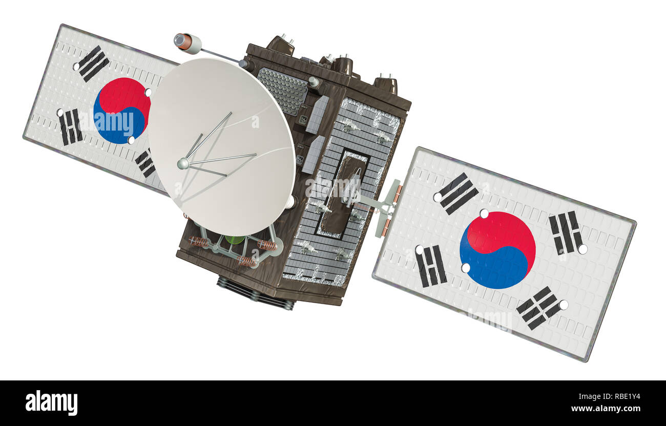 Chaînes de Corée du Sud, rendu 3D isolé sur fond blanc Banque D'Images