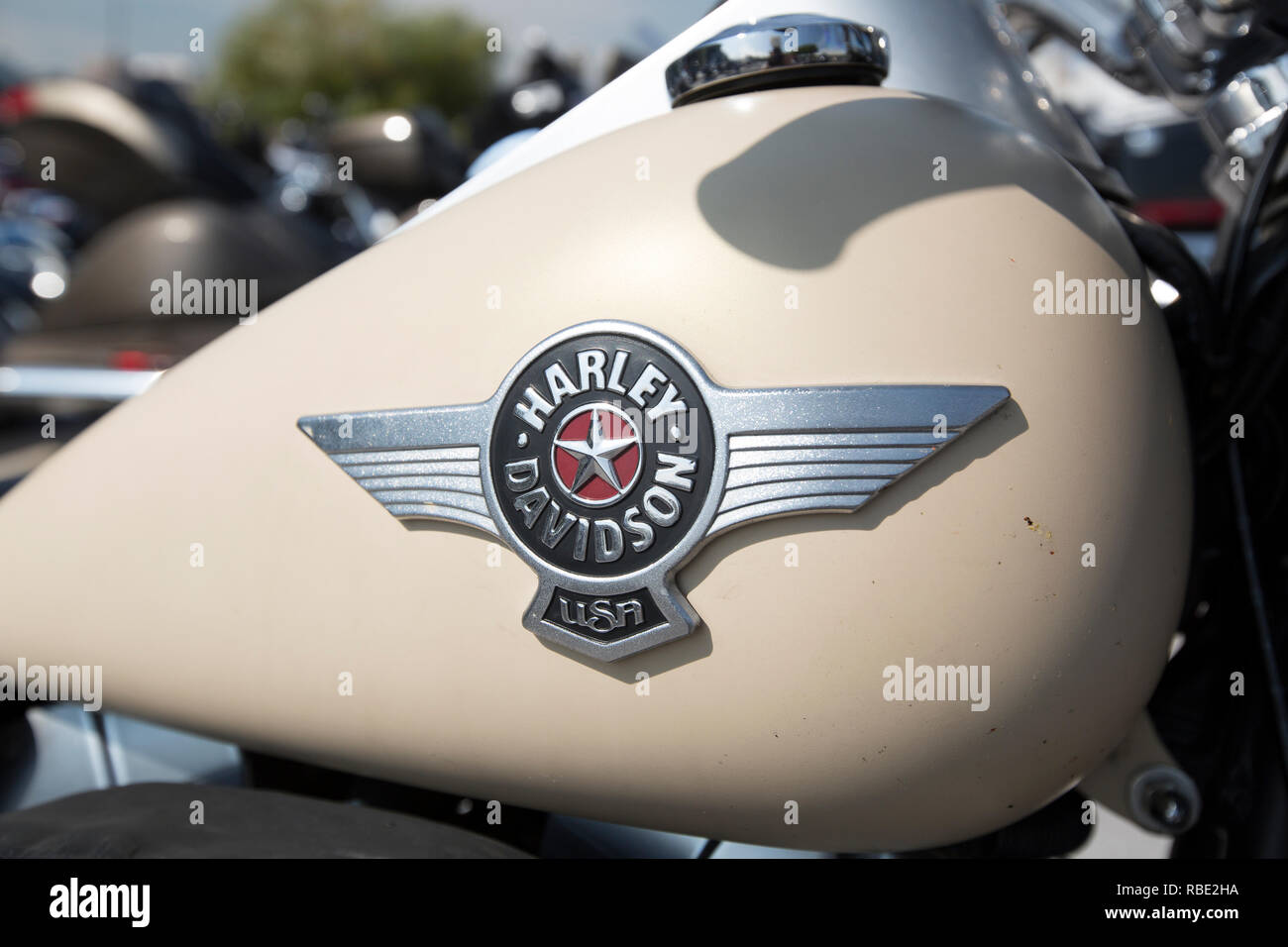Réservoir d'essence de moto Banque de photographies et d'images à haute  résolution - Alamy