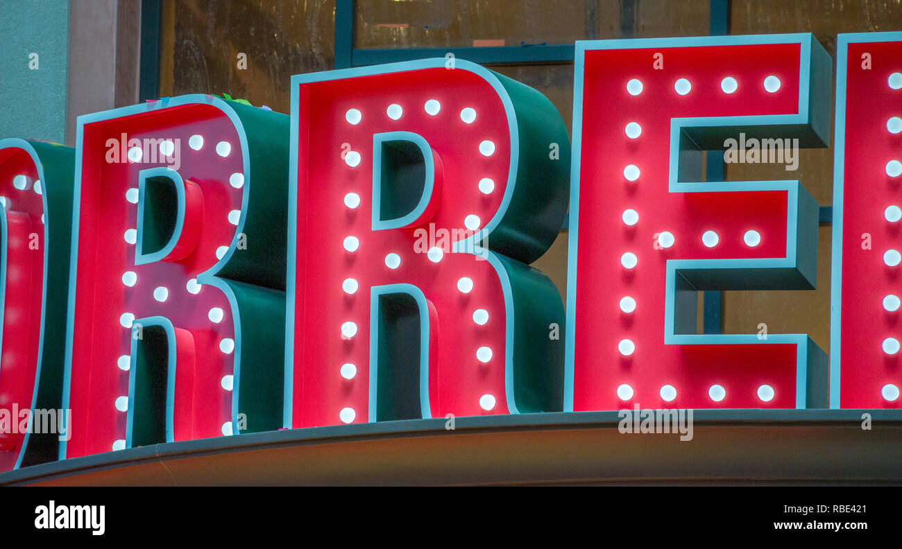 Lettres rouge Banque D'Images