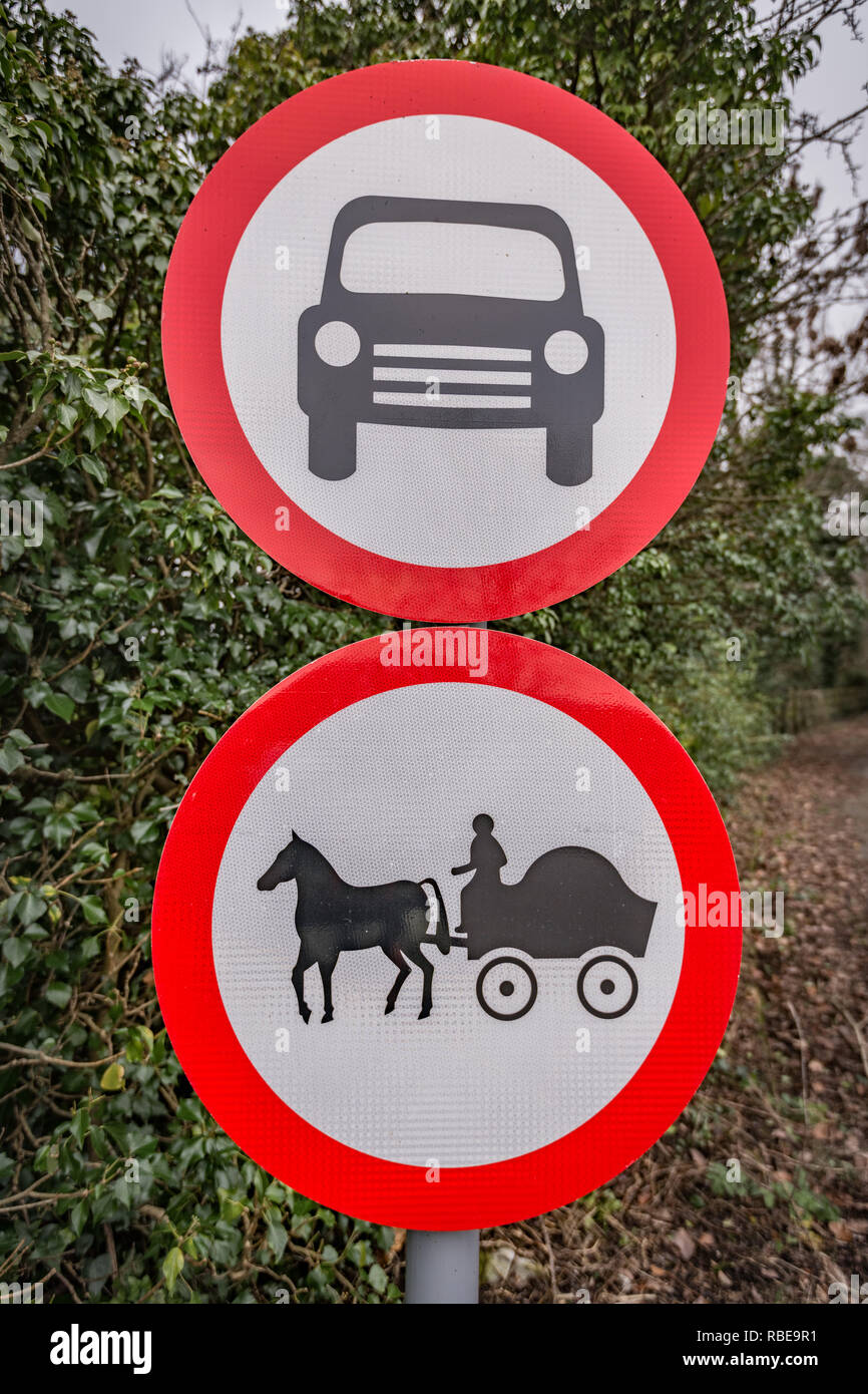 Pas de voitures ni de véhicules tirés par des chevaux Banque D'Images