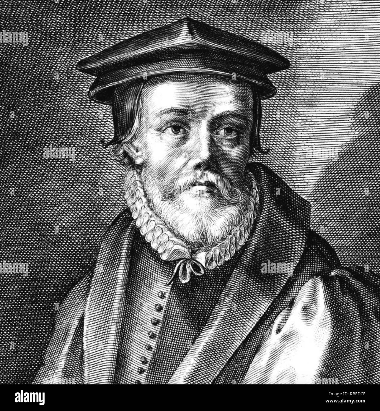 JOHN BRADFORD (1510-1555), réformateur de l'Église d'Angleterre exécuté pour crimes présumés contre Marie Tudor Banque D'Images