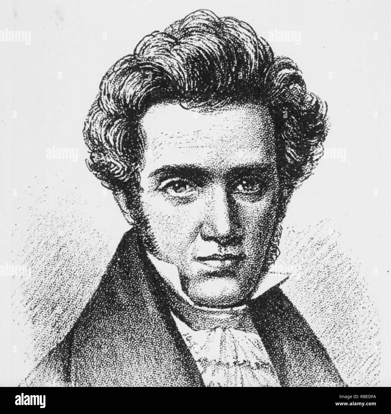 SØREN Kierkegaard (1813-1855) Philosophe Danois vers 1840 Banque D'Images