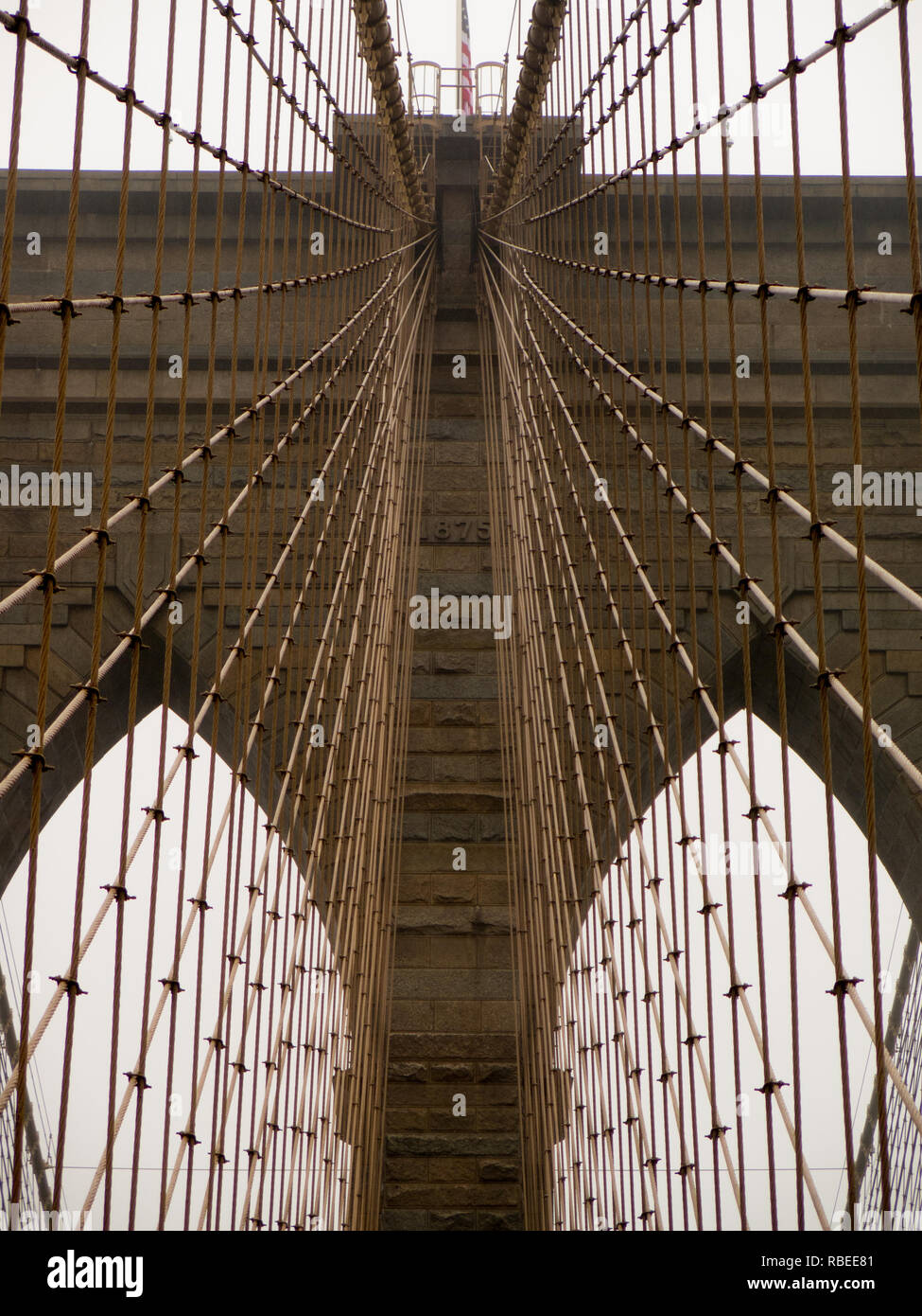 Pont de Brooklyn, New York City Banque D'Images