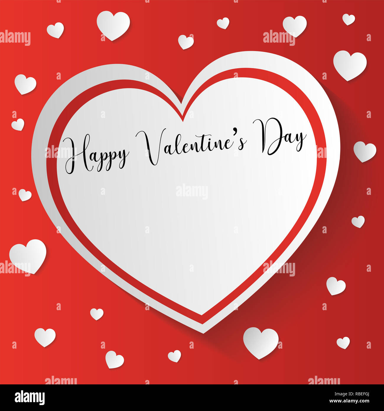 San Valentine's Day card avec espace pour texte pour écrire une carte d'amour Banque D'Images