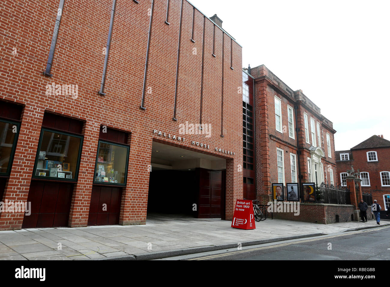 Vue générale de la Pallant House Gallery and Museum de Chichester, West Sussex, UK. Banque D'Images