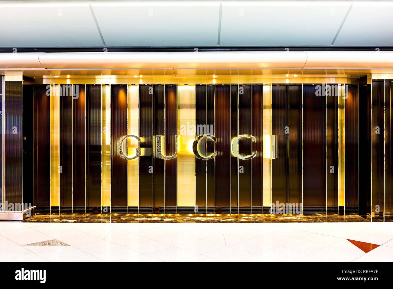 Hong Kong, Chine. Sep 29, 2015. Un magasin Gucci vu à Hong Kong. Crédit : Daniel Fung/SOPA Images/ZUMA/Alamy Fil Live News Banque D'Images