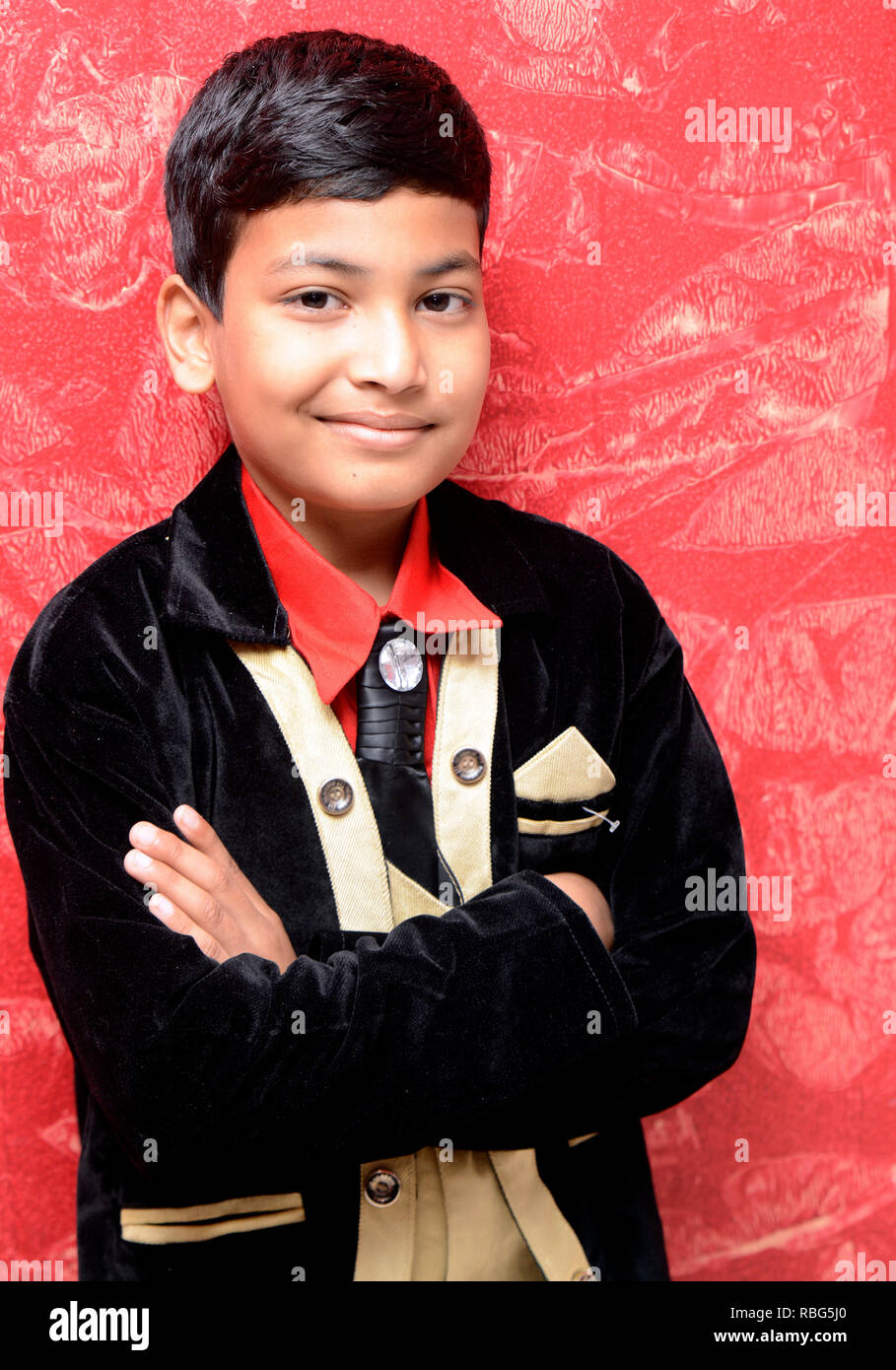 Portrait de petit garçon indien Banque D'Images