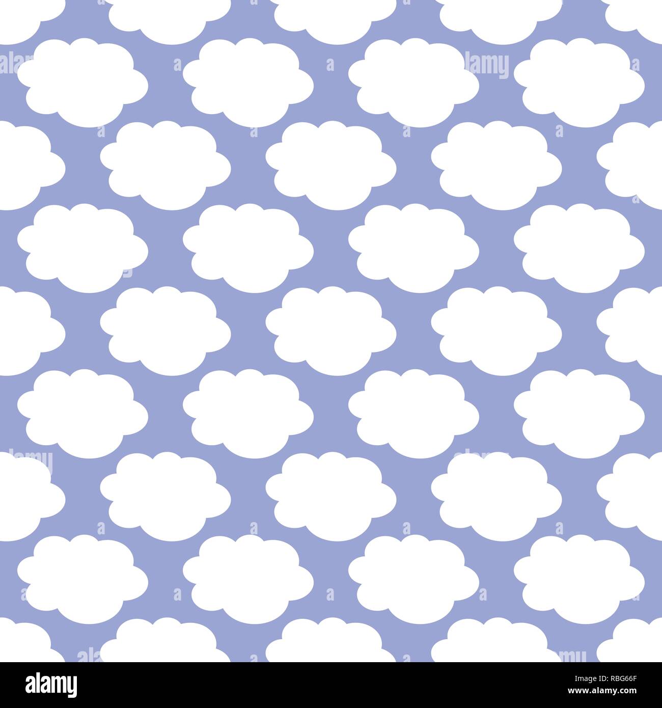 Météo des nuages blancs de fond sans soudure d'art Illustration de Vecteur