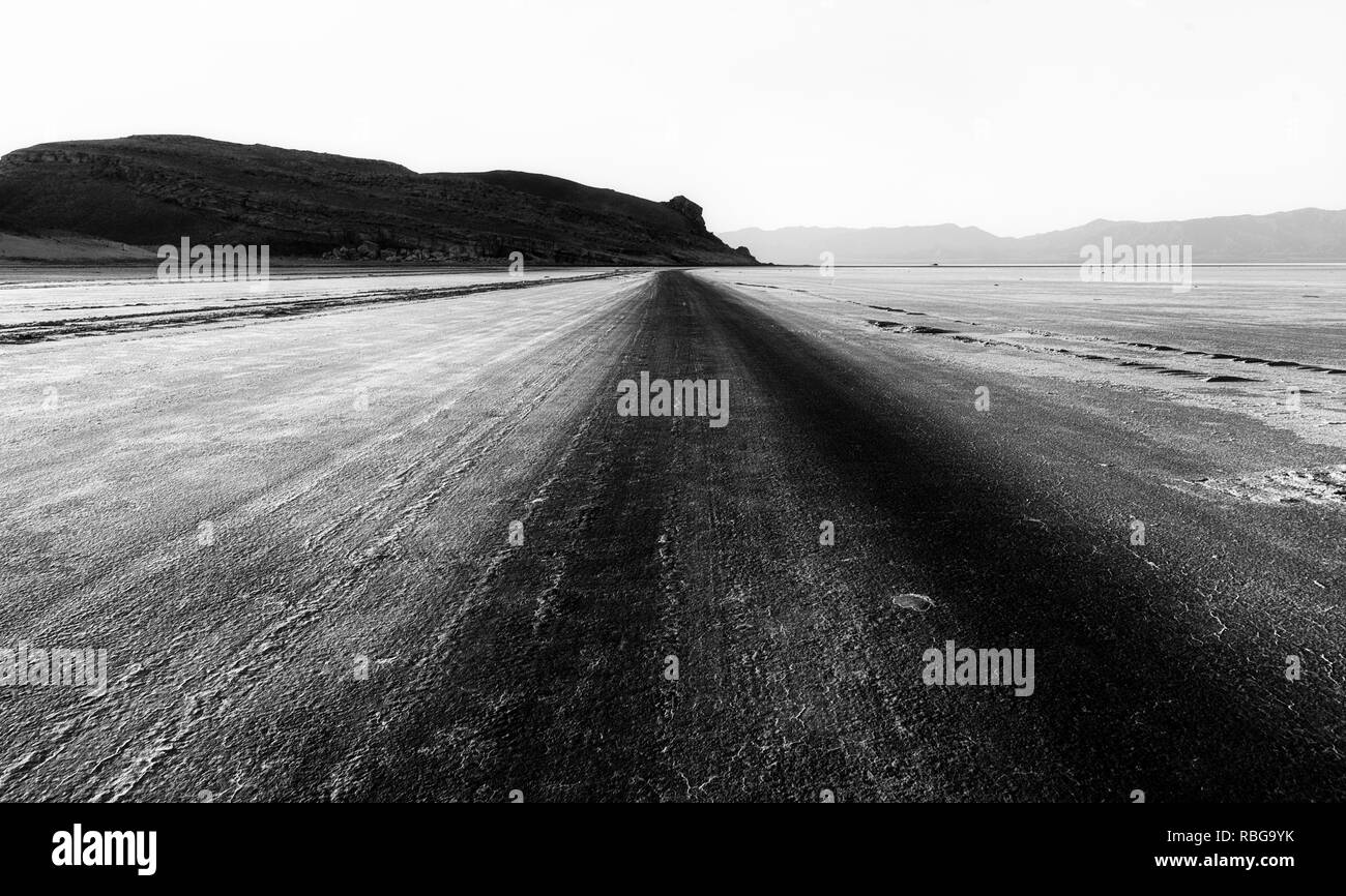 Le Lac d'orumieh télévision sel,ouest province de l'Azerbaïdjan, l'Iran Banque D'Images