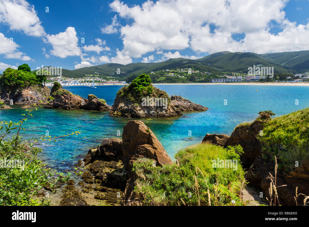 Covas beach situé dans ovas dans la municipalité de viveiro à Lugo galice espagne Banque D'Images