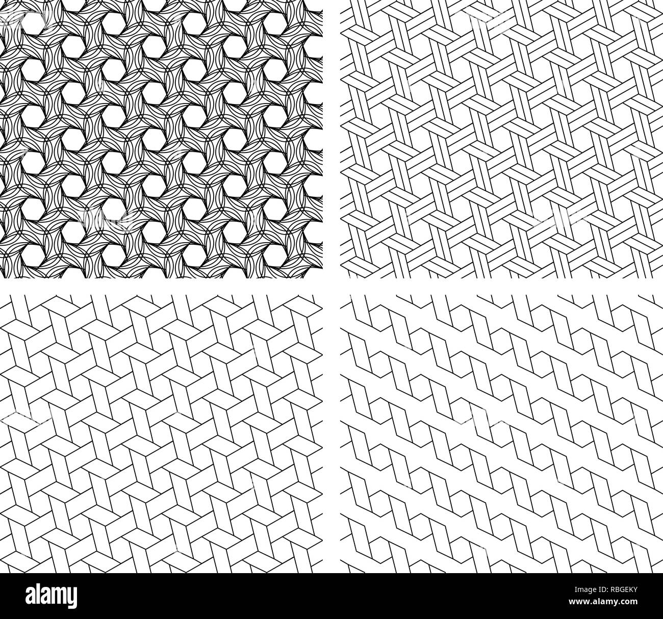 Hexagone géométrique transparente motif de ligne, vector art Illustration de Vecteur