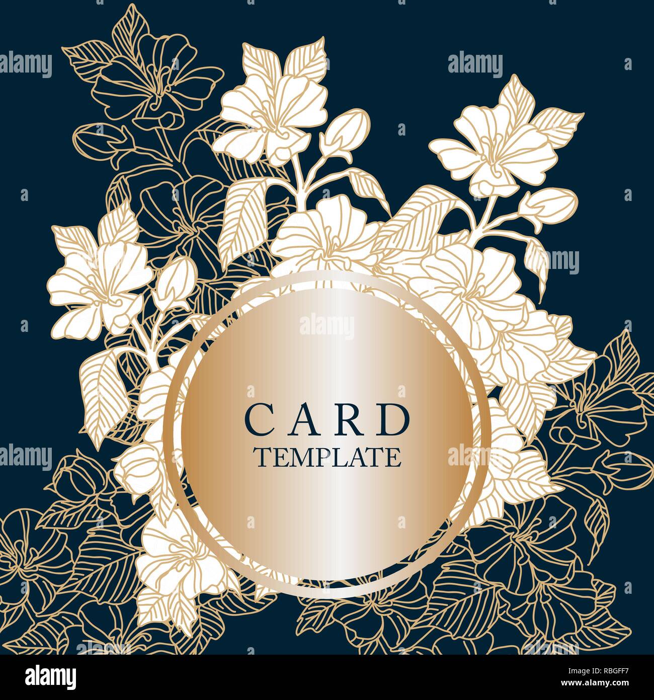 Carte De Voeux Avec Des Fleurs Peut Etre Utilise Comme Carte D Invitation Pour Mariage Anniversaire Et Autre Maison De Vacances Et De L Arriere Plan Vector Illustration Image Vectorielle Stock Alamy