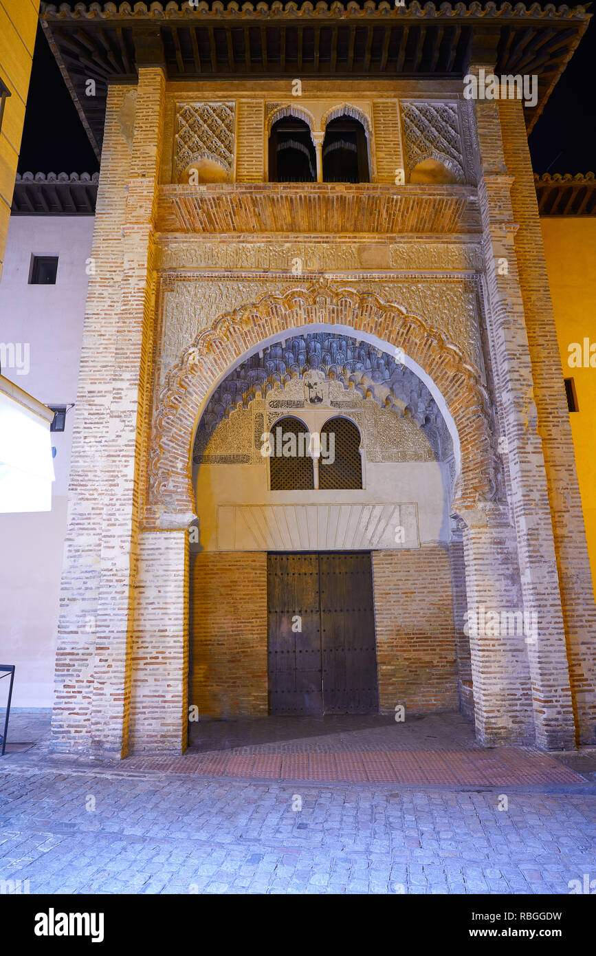 Grenade Corral carbone façade d'Espagne a également appelé vieux Alhondiga Banque D'Images