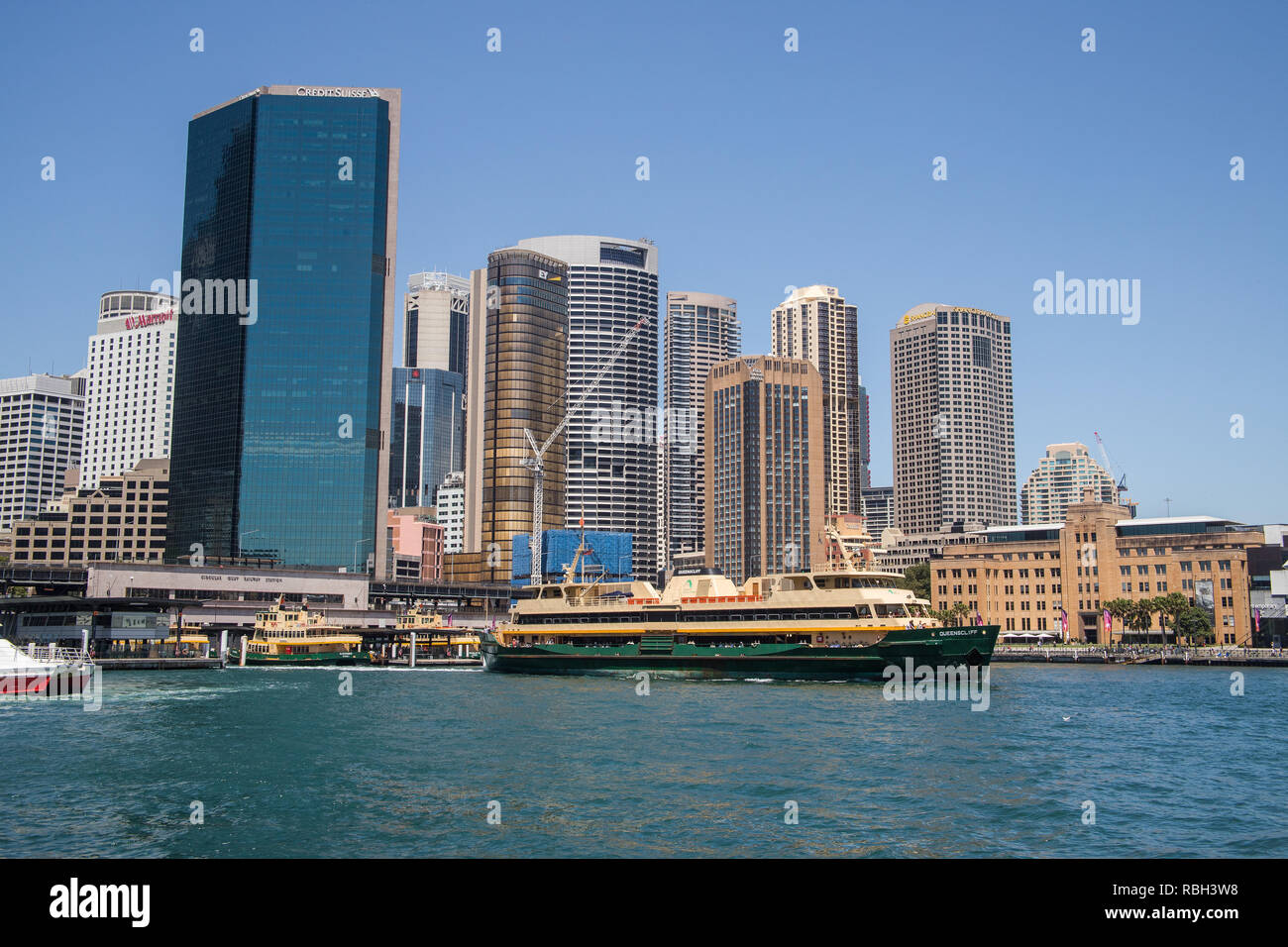 Circular Quay et le port de Sydney Banque D'Images