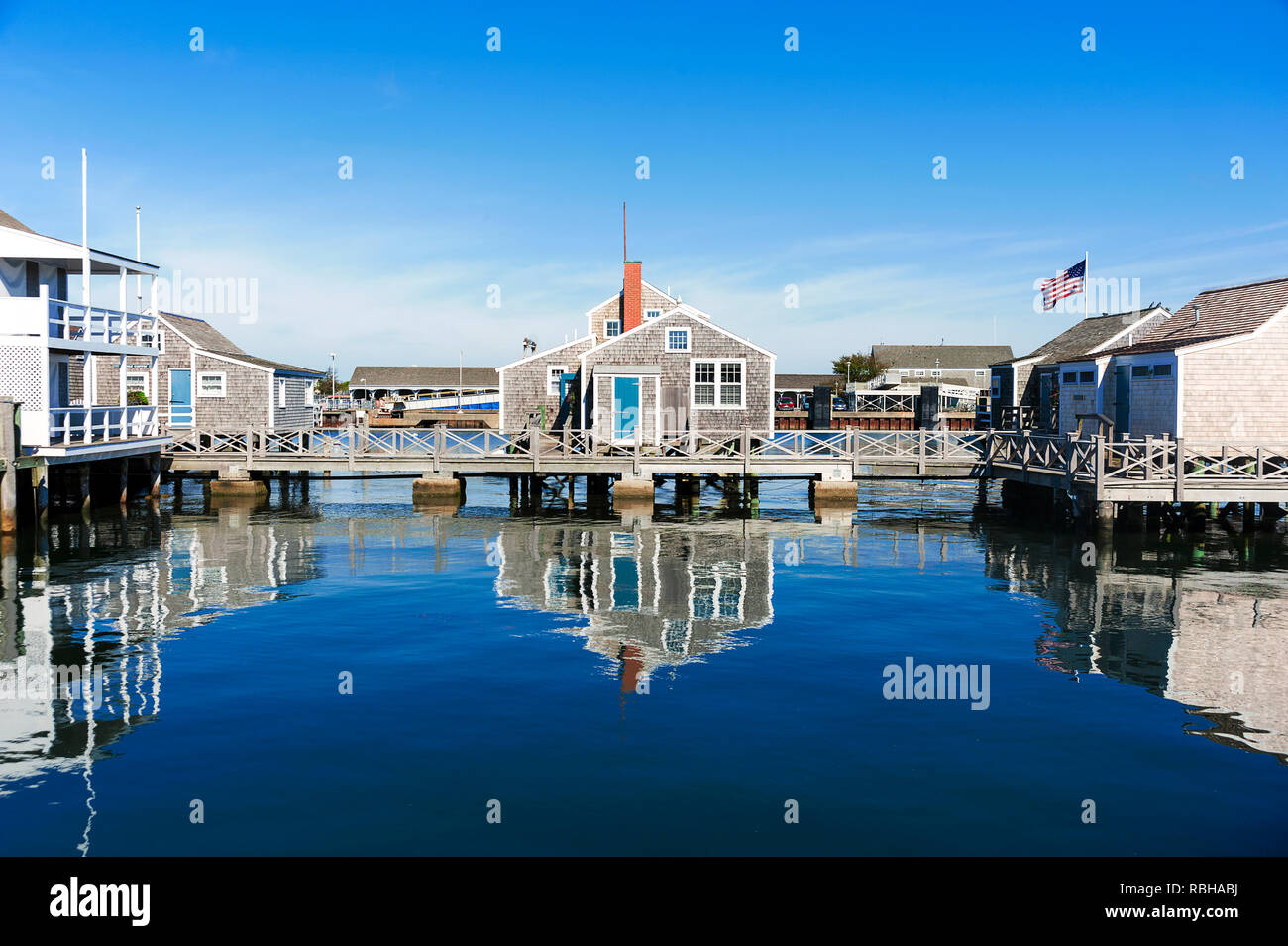 Harbour House dans le tranquille et calme dans l'île de Nantucket matin Banque D'Images