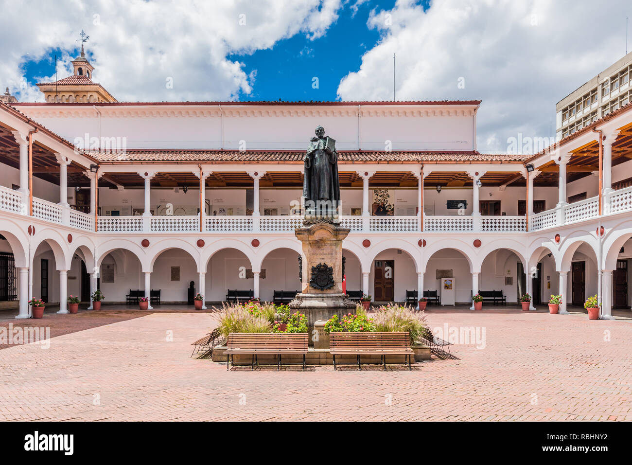 Patio élégant dans la Candelaria Bogota aera capitale de la Colombie en Amérique du Sud Banque D'Images