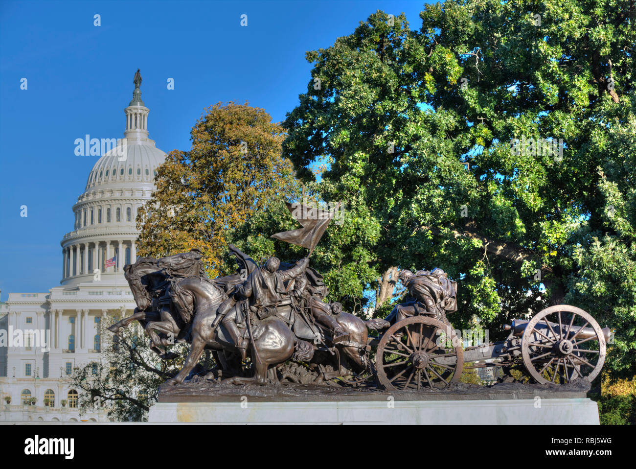 Groupe d'artillerie Sculpture, Ulysses S. Grant Memorial, Washington D.C., USA Banque D'Images