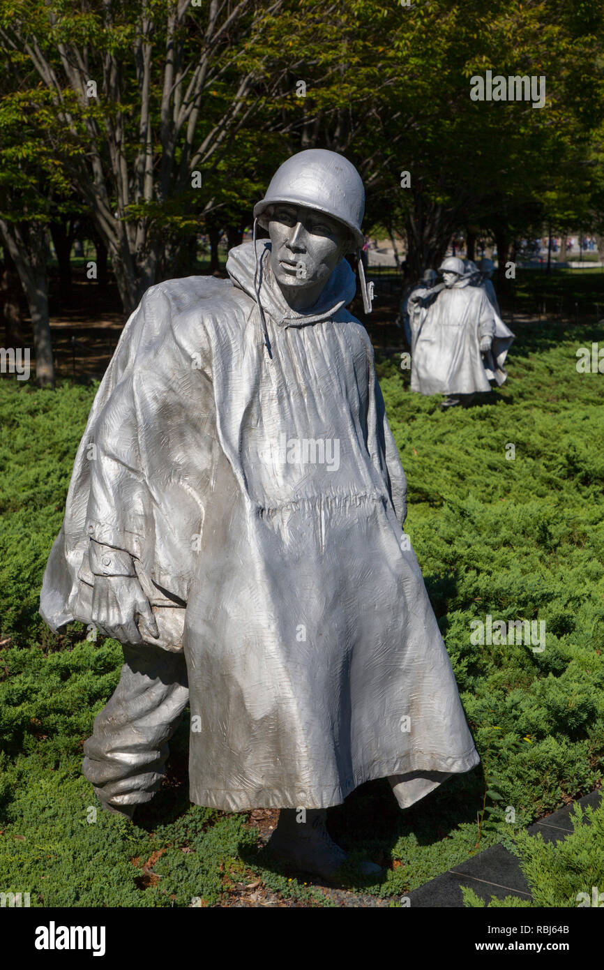 Korean War Veterans Memorial, Waschington D.C., USA Banque D'Images