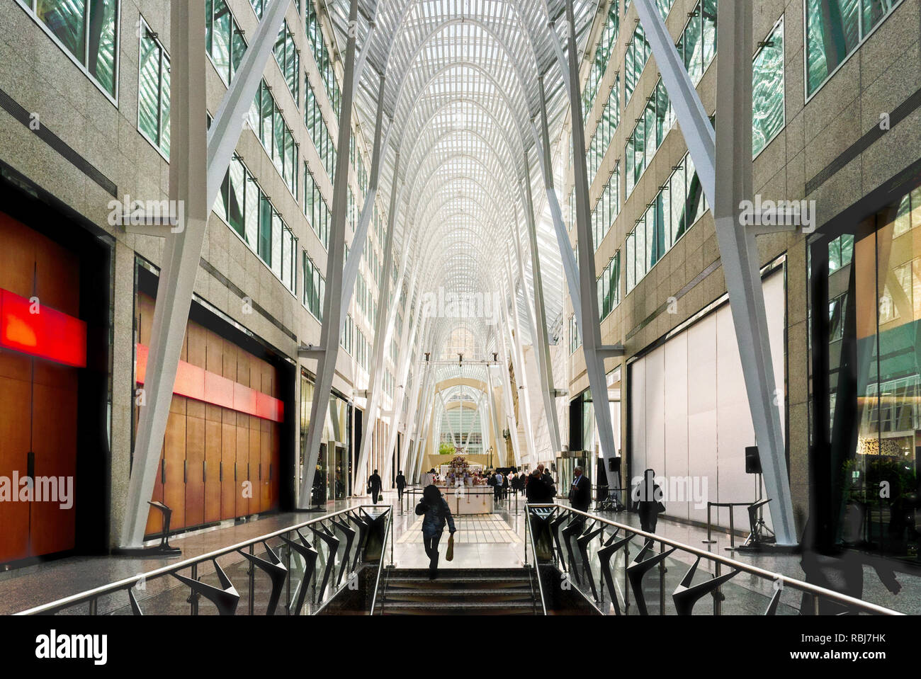 À l'intérieur de la Brookfield Place, Toronto (Ontario) Banque D'Images