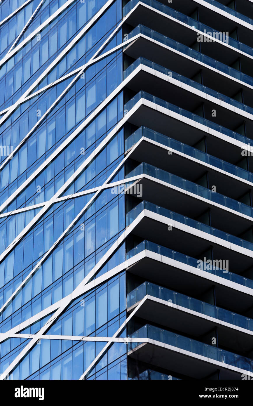 Détails de l'architecture contemporaine à Toronto, Canada Banque D'Images
