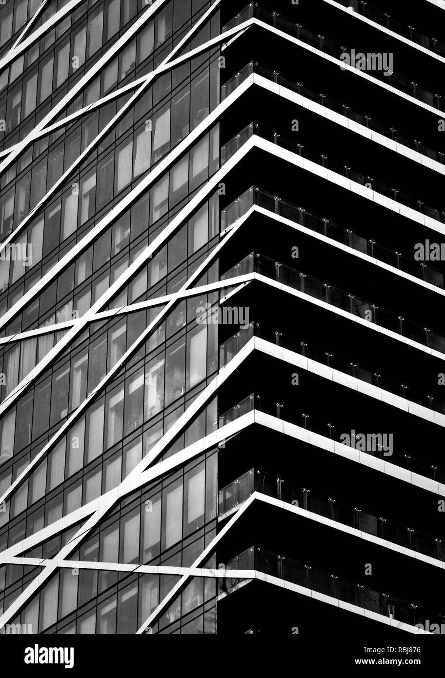 Détails de l'architecture contemporaine à Toronto, Canada Banque D'Images