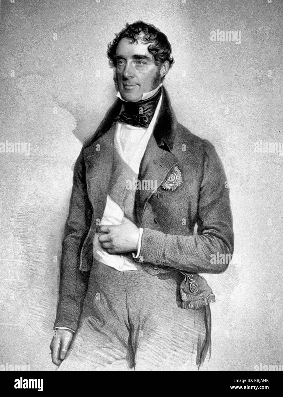 Sir Robert Gordon, diplomate anglais, vers 1846 Banque D'Images